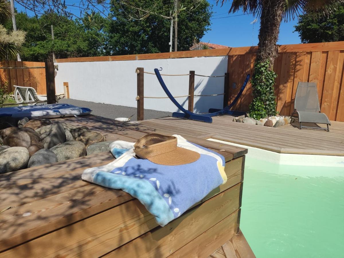 Cottage La Dune Avec Piscine Les Cigales Du Bassin A غوجان-ميستراس المظهر الخارجي الصورة