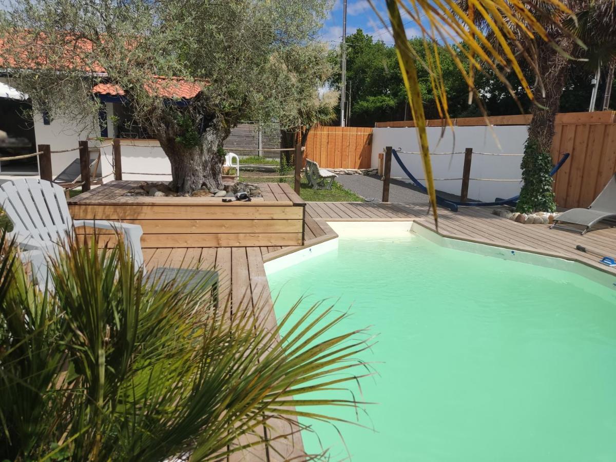 Cottage La Dune Avec Piscine Les Cigales Du Bassin A غوجان-ميستراس المظهر الخارجي الصورة